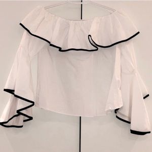 BRAND NEW Zara White Flowy Top